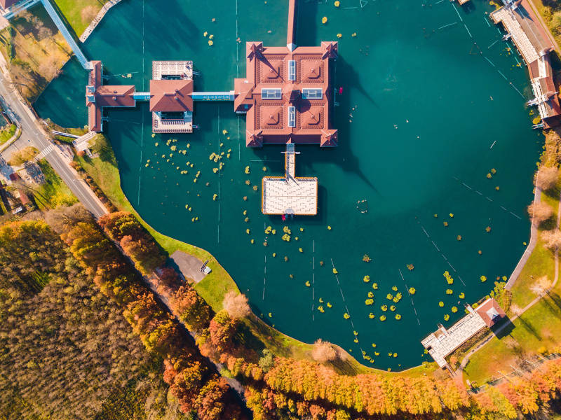 Panorama relax so vstupom do terálneho jazera Hévíz
